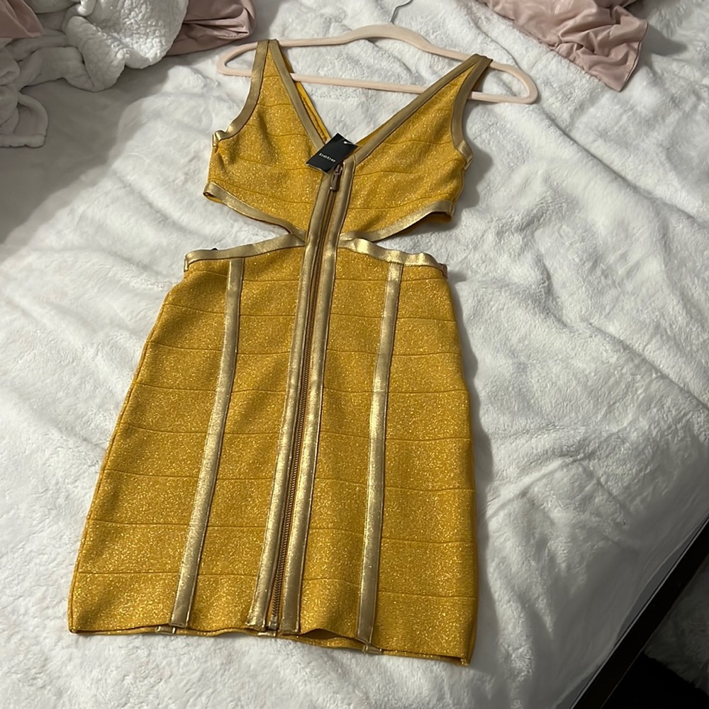 Bebe medium yellow dress